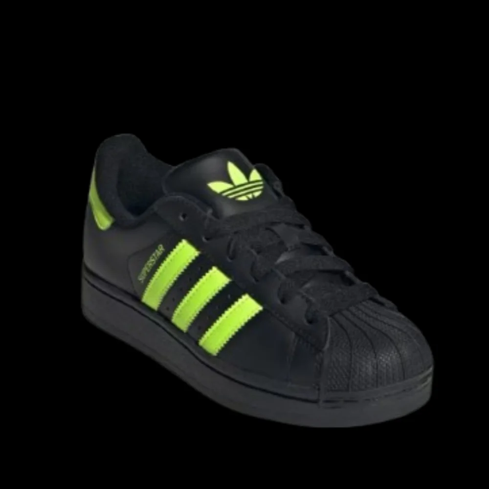 Adidas Originals Superstar 2 Womens Size 7.5/Kids 6.5 Black Signal Green